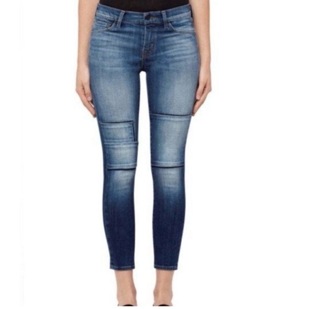 J Brand Knee Patch Skinny Jeans 25